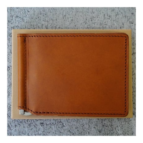 "PULL TAB MONEY CLIP WALEET" (BROWN)