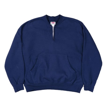 HALF-ZIP CREW SWEAT (D.BLUE)