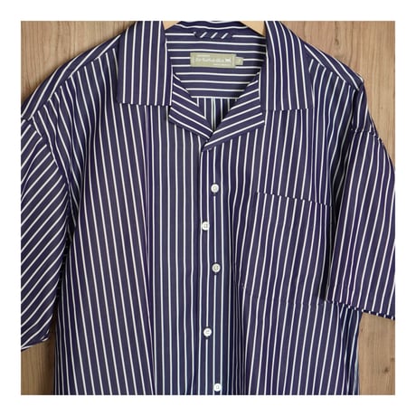 AUTHENTIC CAT TRACKS OPEN COLLAR SHIRTS (NAVY STRIPE)