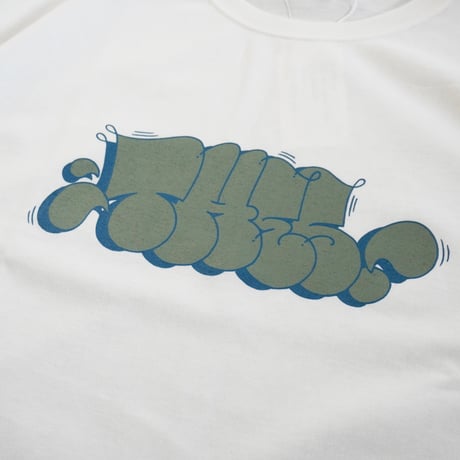 "THES" THORW UP T-SHIRTS (WHITE x OLIVE)