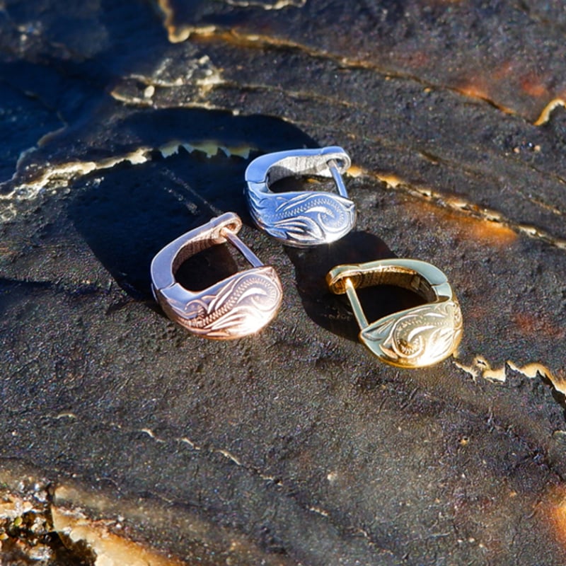 Hawaiianジュエリー ピアス 片耳販売》Hawaiian hoop pierce (小) 316L] ハワイアン