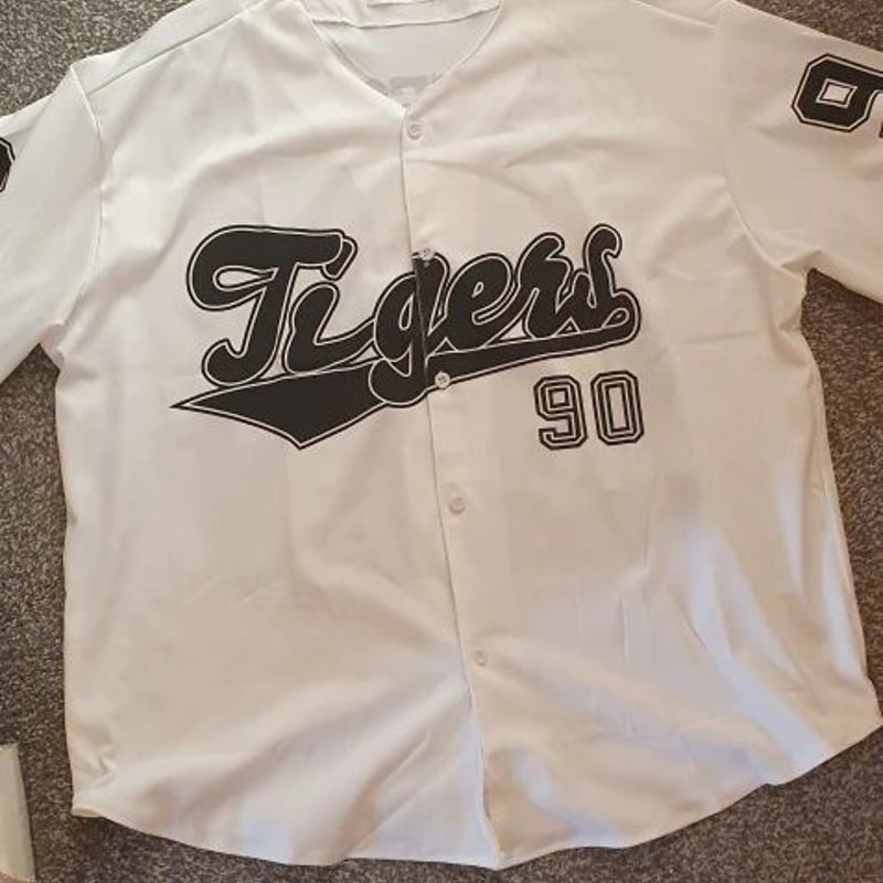 ベースボール シャツ 野球 半袖 ボタン プリント ロゴトップス