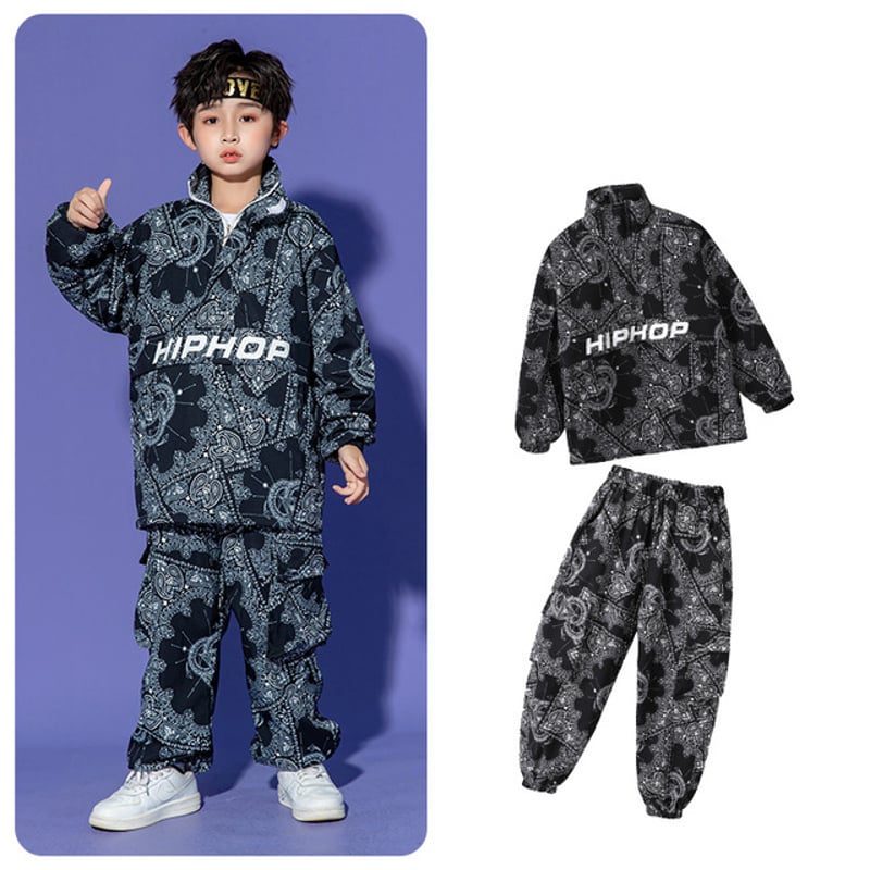 キッズ～大人サイズ ペイズリー バンダナ柄 セットアップ 上下セット