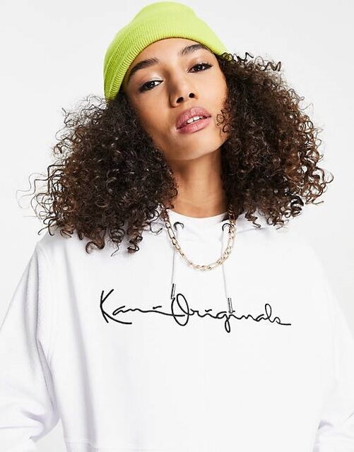 Karl Kani カールカナイ オーバーサイズ スウェット フーディ 白 