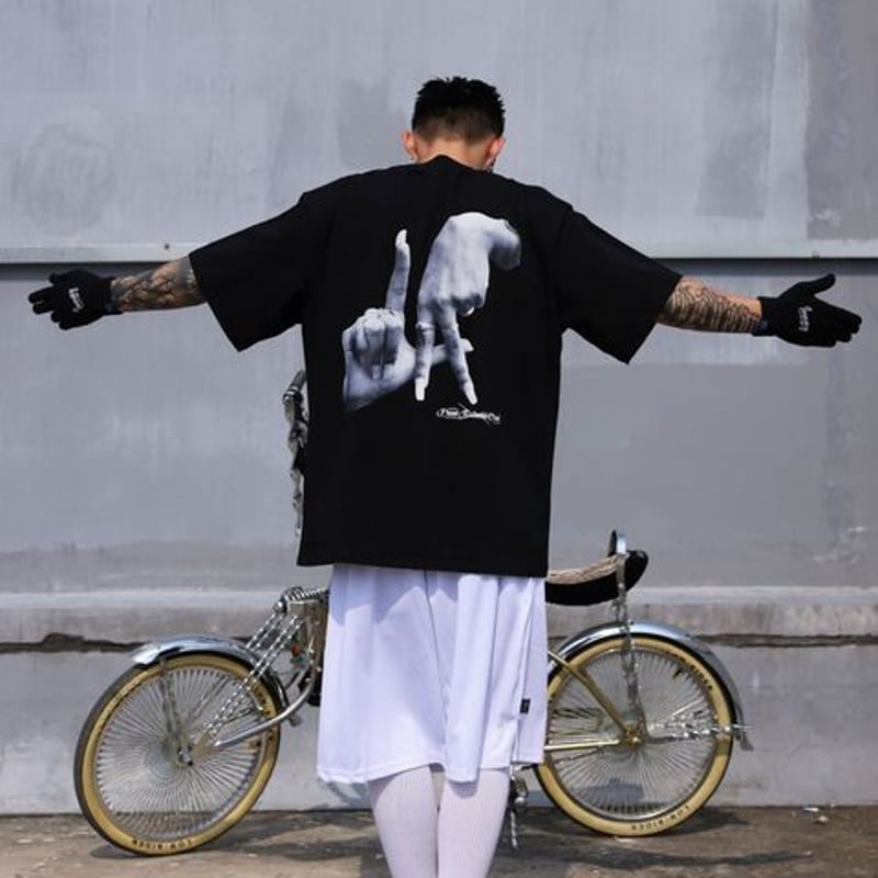 LA Tシャツ 半袖 ハンドサイン チカーノ ローライダー ストリート 白