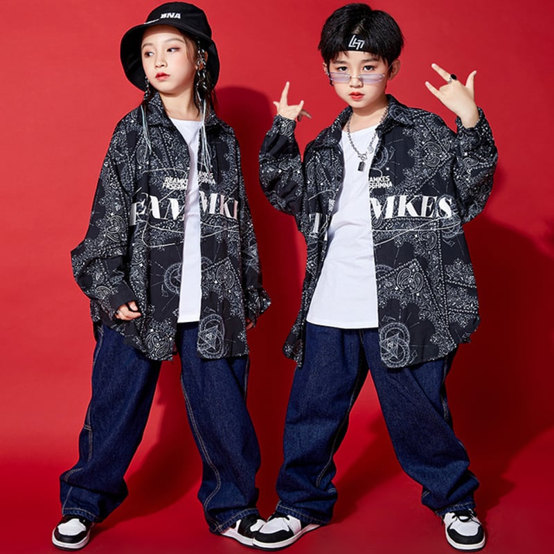 キッズ～大人サイズ 長袖 シャツ ペイズリー バンダナ柄 ワン