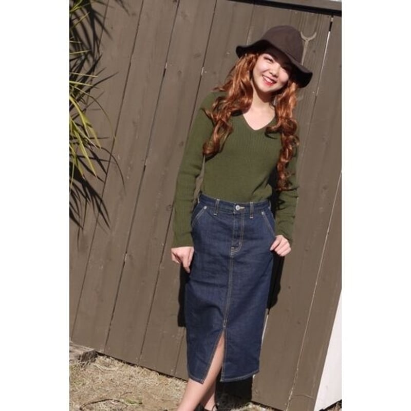 AZUL by moussy】アズール マウジーデニム スカート フロント AZUL by moussy】アズール マウジーデニム スカート フロント
