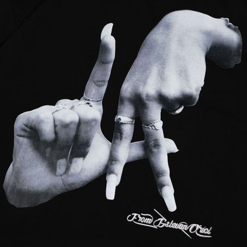 LA Tシャツ 半袖 ハンドサイン チカーノ ローライダー ストリート 白