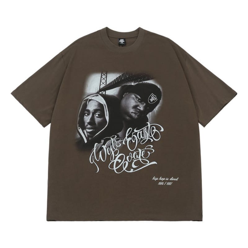 #FR2 ペイズリー 刺繍 Tシャツ XL 完売 新品 2pac Tupac&Biggie 半袖 Tシャツ ペイズリー バンダナ柄 黒 茶 メンズ