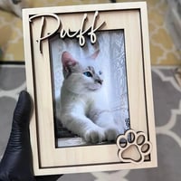ペット フォトフレーム 木製 写真 名前 が入れられる メモリアル ゴールド シルバー ピンクゴールド 犬 猫