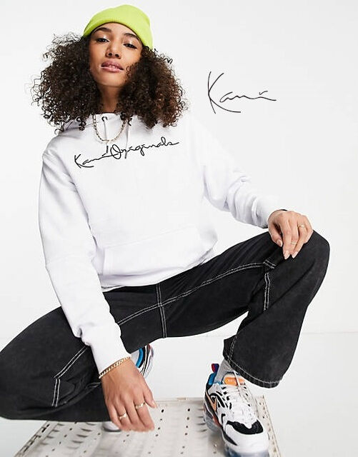 Karl Kani カールカナイ オーバーサイズ スウェット フーディ 白 Karl Kani カールカナイ オーバーサイズ スウェット フーディ 白