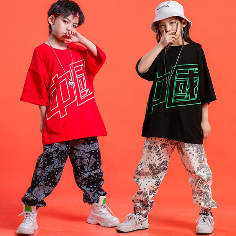 キッズ～大人サイズ ペイズリー バンダナ柄 ボトムス かっこいい 黒 白 