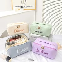 名入れ 化粧ポーチ トラベル メイク用品 パステル かわいい ギフト プレゼント 贈り物 誕生日 お祝い 友達 お揃い カップル 記念日 バレンタイン ホワイトデー クリスマス