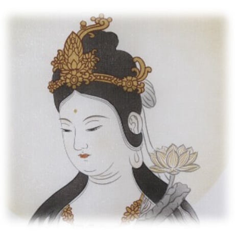 西国霊場 御朱印軸 墨観音
