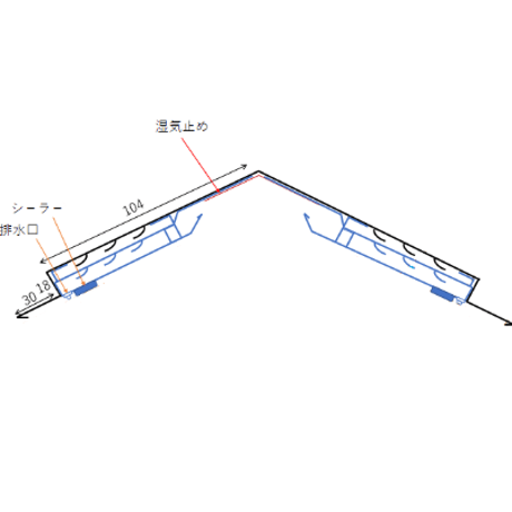 カンキ棟A Plus 棟包1P(910)ZAM鋼板/ガルバニウム鋼板１セット入れ