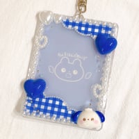ブルーわんちゃん、B8サイズキーホルダー付き