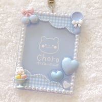 パフェうさちゃんブルー、B8サイズキーホルダー付き
