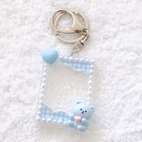 ハート持ちくまさん、ミニサイズキーホルダー付き