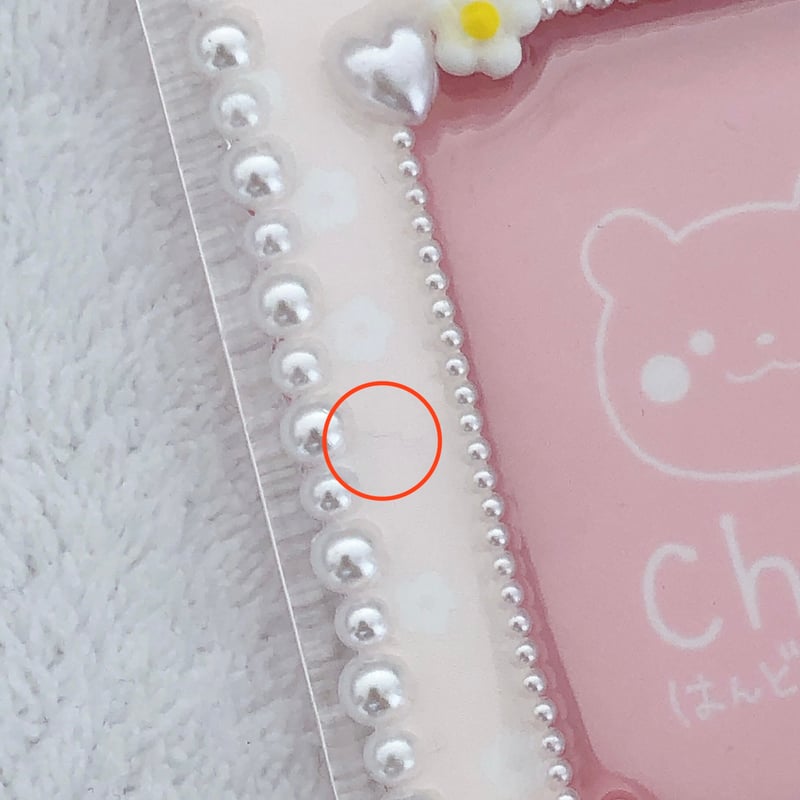 フラワーわんちゃん、チェキ風フレーム、B8サイズキーホルダー