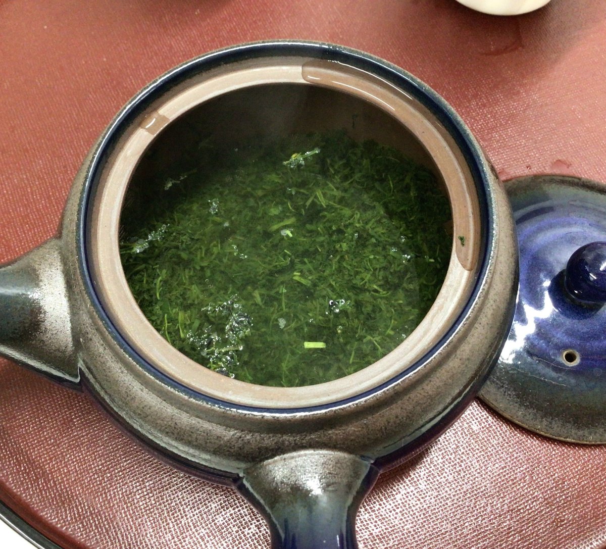 プロの急須】 茶葉がしっかり広がるからおいしい！ ～万古焼 底