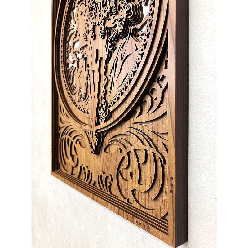 ミュシャ ビザンティン風の頭部 ブロンド 人物画 額装 版画 絵画