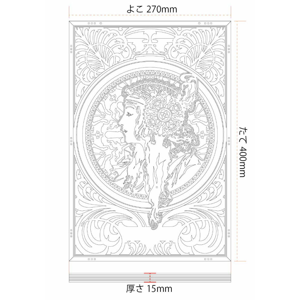 アルフォンス・ミュシャ 「ビザンティン風の頭部：ブロンド