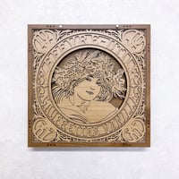アルフォンス・ミュシャ　「ヴァニラ風味のゴーフルの箱のラベル」
