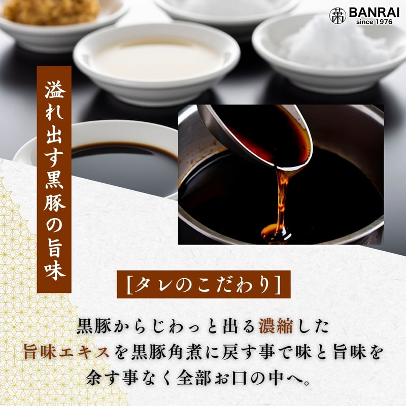 お試しセット】黒豚極厚角煮【CUBE】 2袋(1袋250g) | 萬來