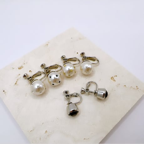 palette earring Pearl SET 【ブラック】