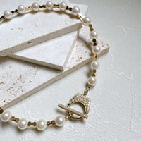 Pearl necklace Ribbon【Fujiko DRESS MANTELL】