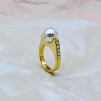 sunrise  ring   pearl stone　decorationpearl【Fujiko collection】