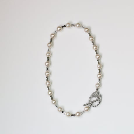 Pearl necklace Ribbon【Fujiko DRESS MANTELL】