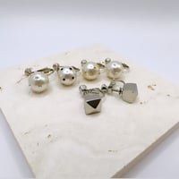 studs cube  earring  Pearl SET【スタッズキューブ】