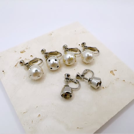 palette earring Pearl SET 【グレージュ】