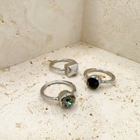 palette  ring  silver 3set