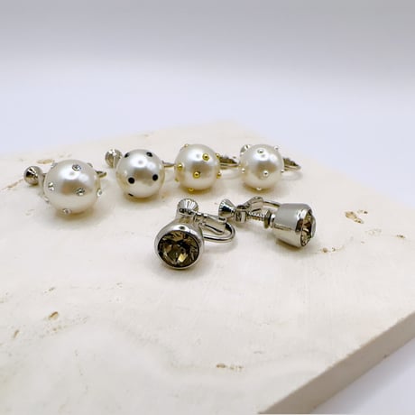 palette earring Pearl SET 【グレージュ】