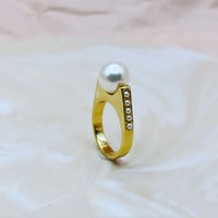 sunrise ring    pearl stone simplePearl 【Fujiko collection】