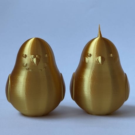 幸運を呼ぶ！金のインコさんセット（オカメインコさん・セキセイインコさん）