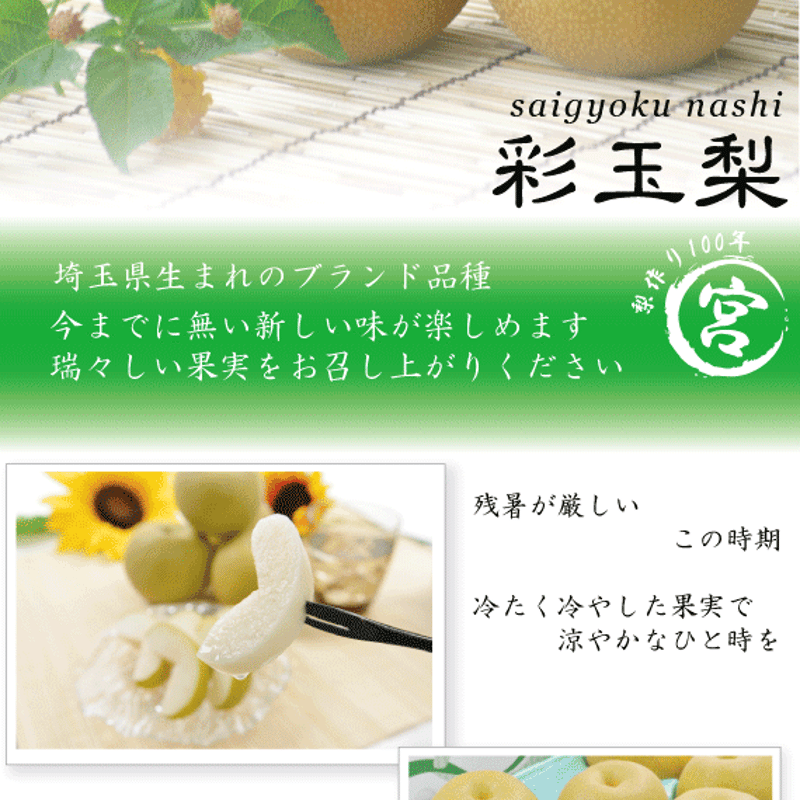 彩玉梨 さいぎょく 8/25~9/15頃 | 相川梨園-stores