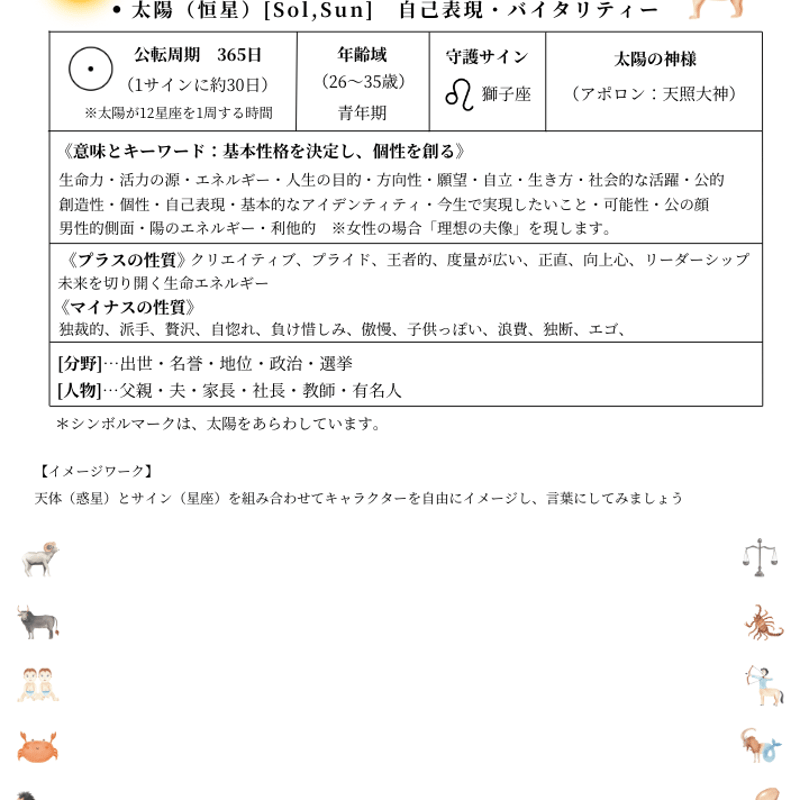 ホロスコープ基礎編】幸せをつなぐ星読み講座/自分の可能性を開くため