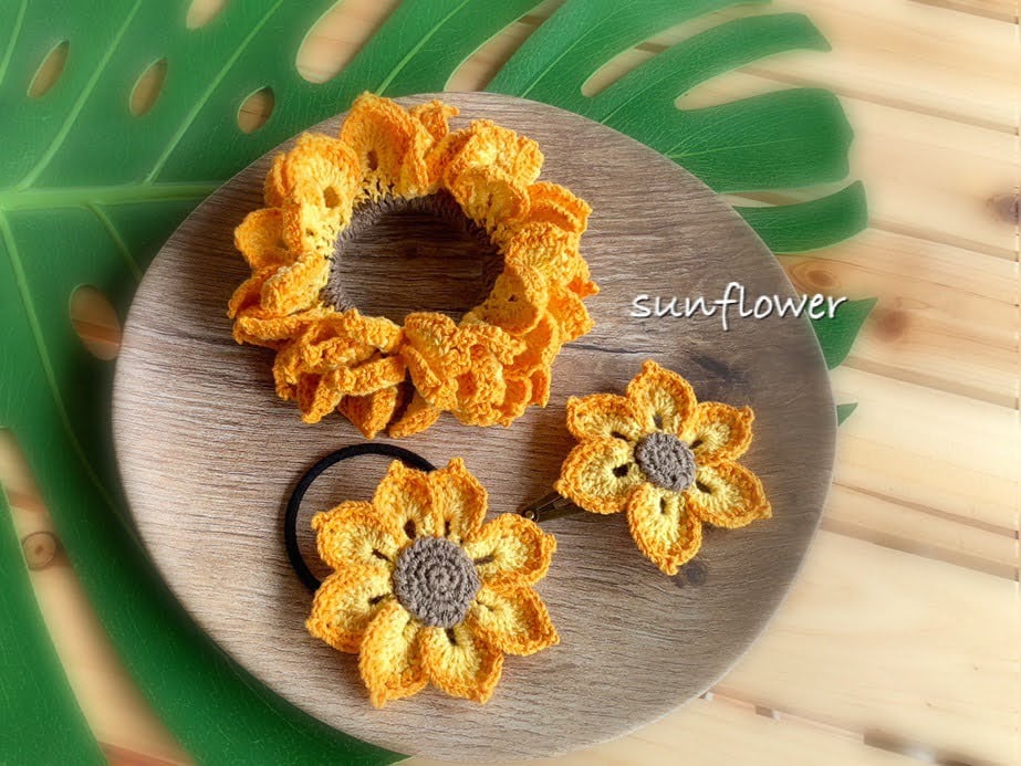 ウサギ(週末セール)　レジンヘアゴム　ひまわり ウサギ(週末セール) レジンヘアゴム ひまわり ヘアゴム