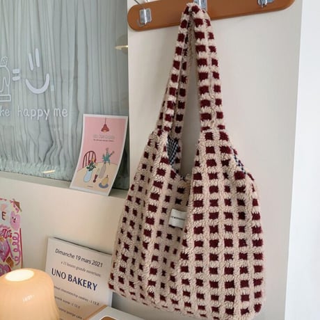 check boa tote / 4 colors