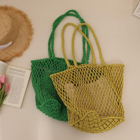 color crochet tote / 4 colors