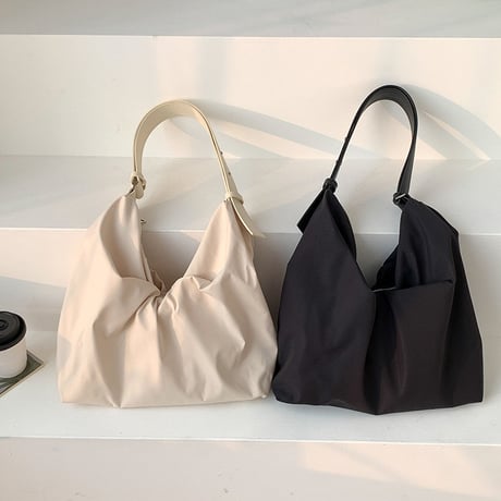 shoulder nylon tote / 2 colors