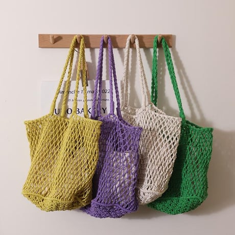 color crochet tote / 4 colors