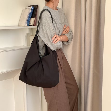 shoulder nylon tote / 2 colors