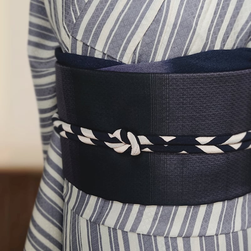 丸ぐけ 帯締め ちりめん 菱青海波 | 丸ぐけの店SENRI