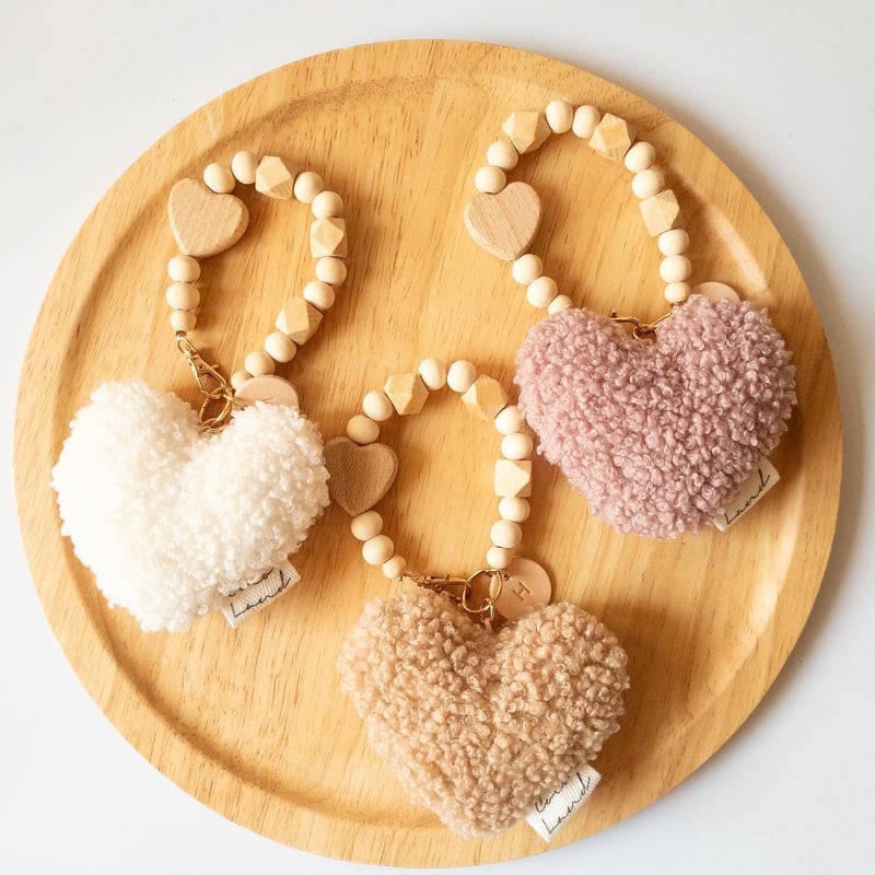 海の癒しハーバリウムバッグチャーム　ハート 海の癒しハーバリウムバッグチャームハート