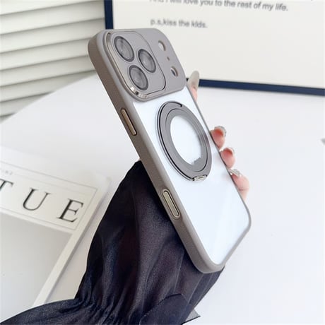 360°スタンド付き iphone17/air ケース 滑り止め iphone17pro/16pro ケース カメラ保護フィルム 一体型 R437