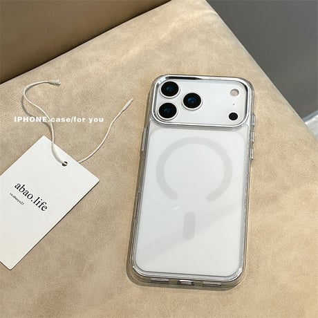 iphone17/air ケース ガラス iphone17pro/17promax ケース magsafe充電 耐衝撃 R389